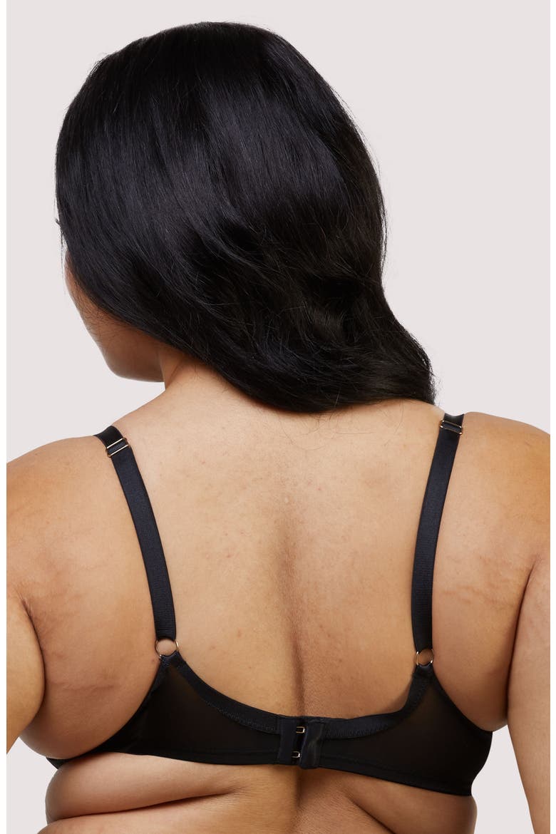 Ramona Illusion Mesh Underwire Bra, Alternate, color, BLACK