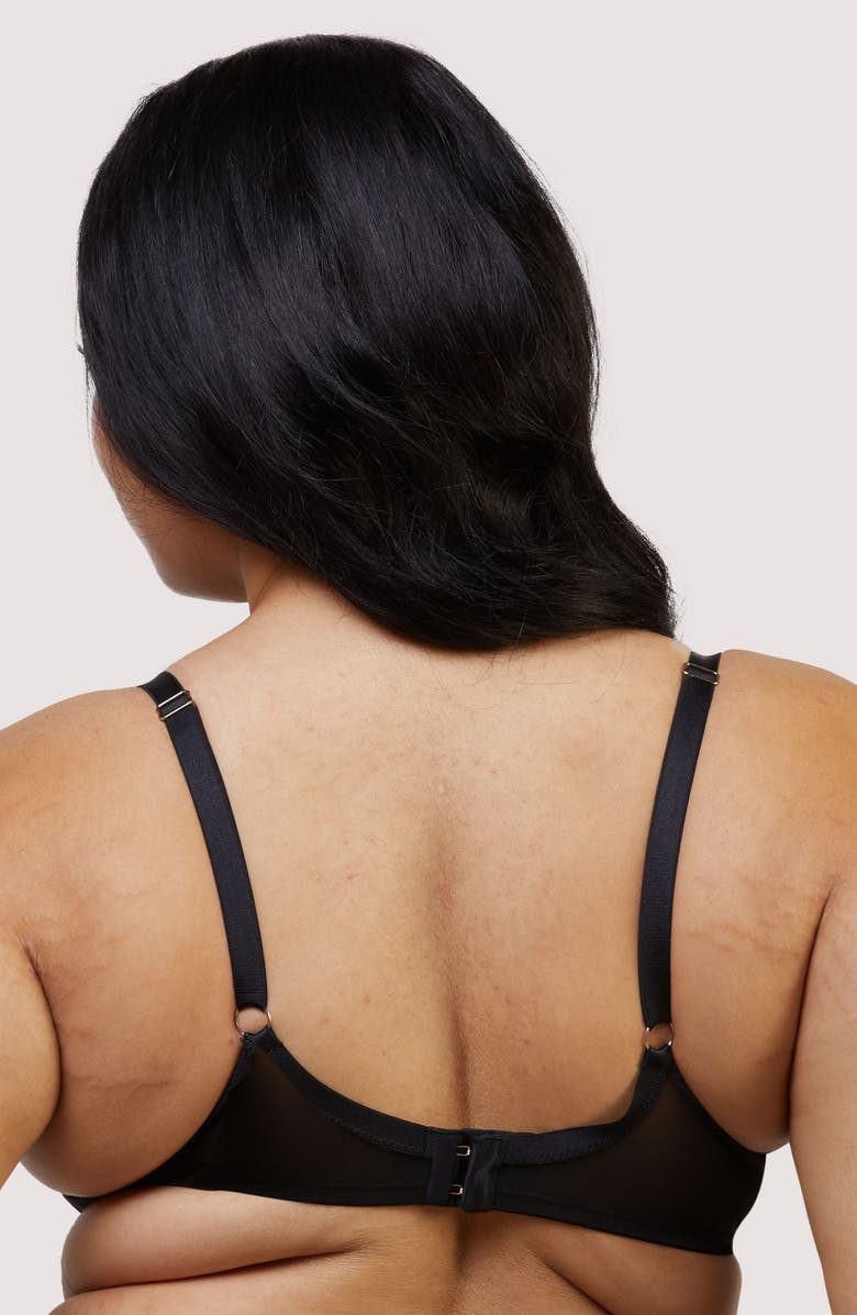 Playful Promises Ramona Illusion Mesh Underwire Bra, Alternate, color, Black