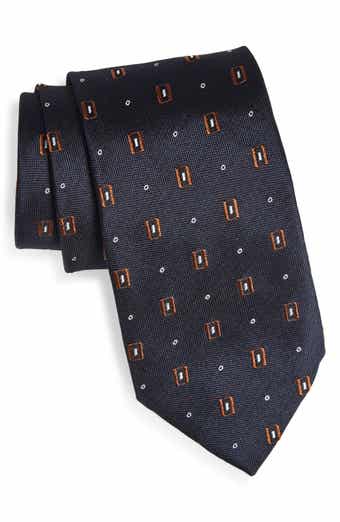 BOSS Geometric Jacquard Silk Tie