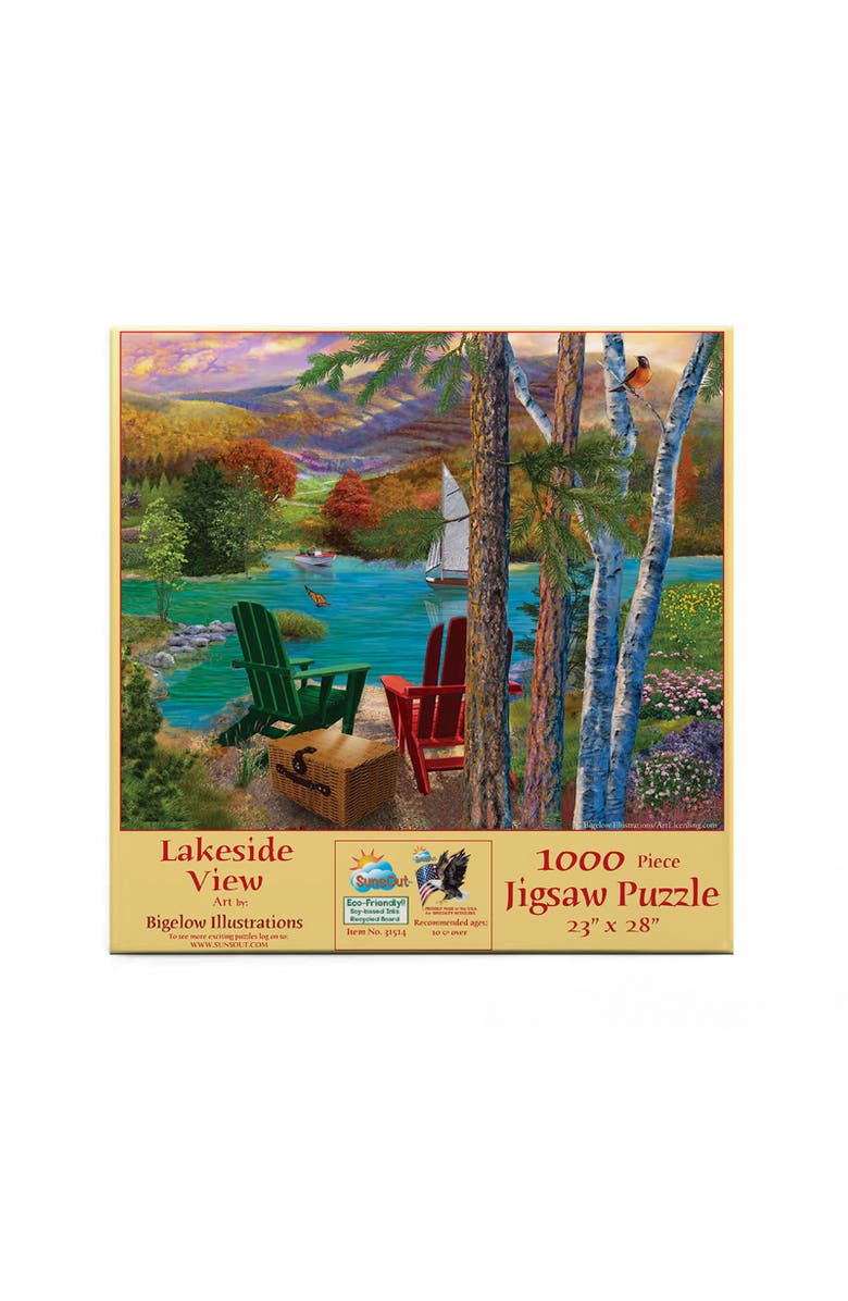 Sunsout Lakeside View 1000 piece Jigsaw Puzzle for Adults, Alternate, color, Multicolor