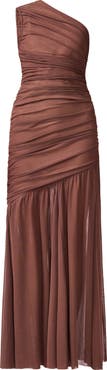 Elliatt Vienna Ruched One-Shoulder Gown