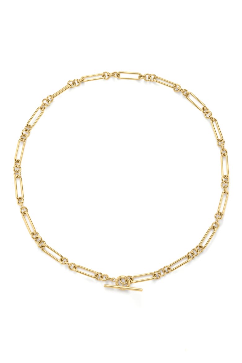 Love Link T-Bar Chain Necklace, Main, color, GOLD