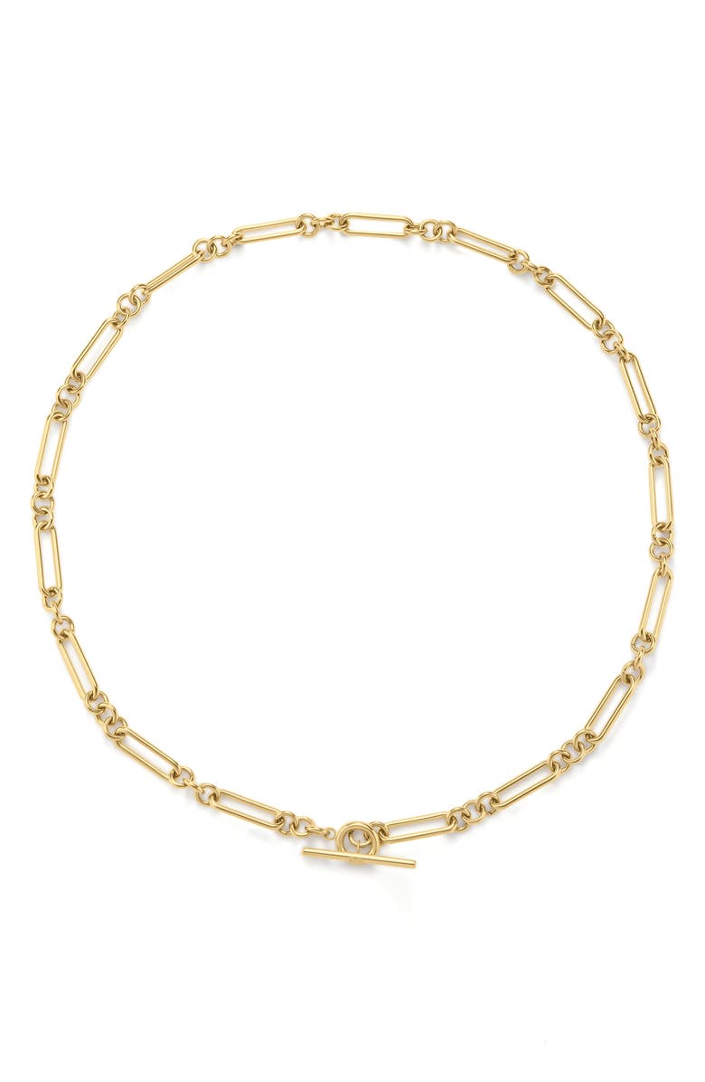 D.LOUISE Love Link T-Bar Chain Necklace, Main, color, Gold