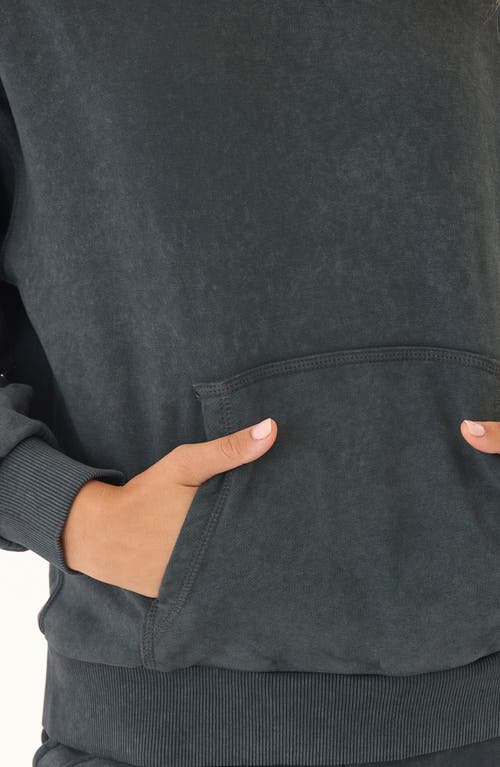 Threads 4 Thought Tanya Mineral Wash Cotton Blend Fleece Hoodie In Gray