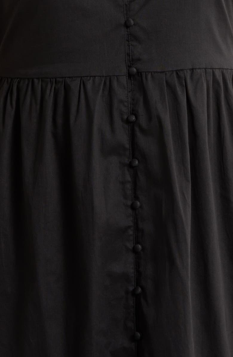 SUGARLIPS Brigid Flutter Sleeve Midi Dress, Alternate, color, Black