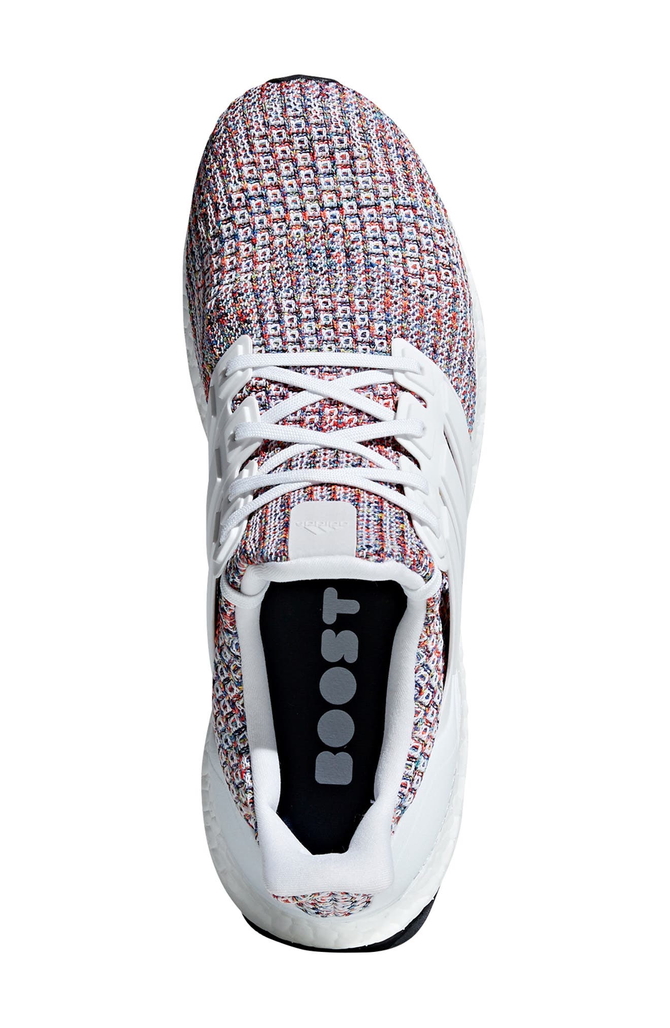 UltraBoost Running Shoe, Alternate, color, WHITE / COLLEGIATE NAVY