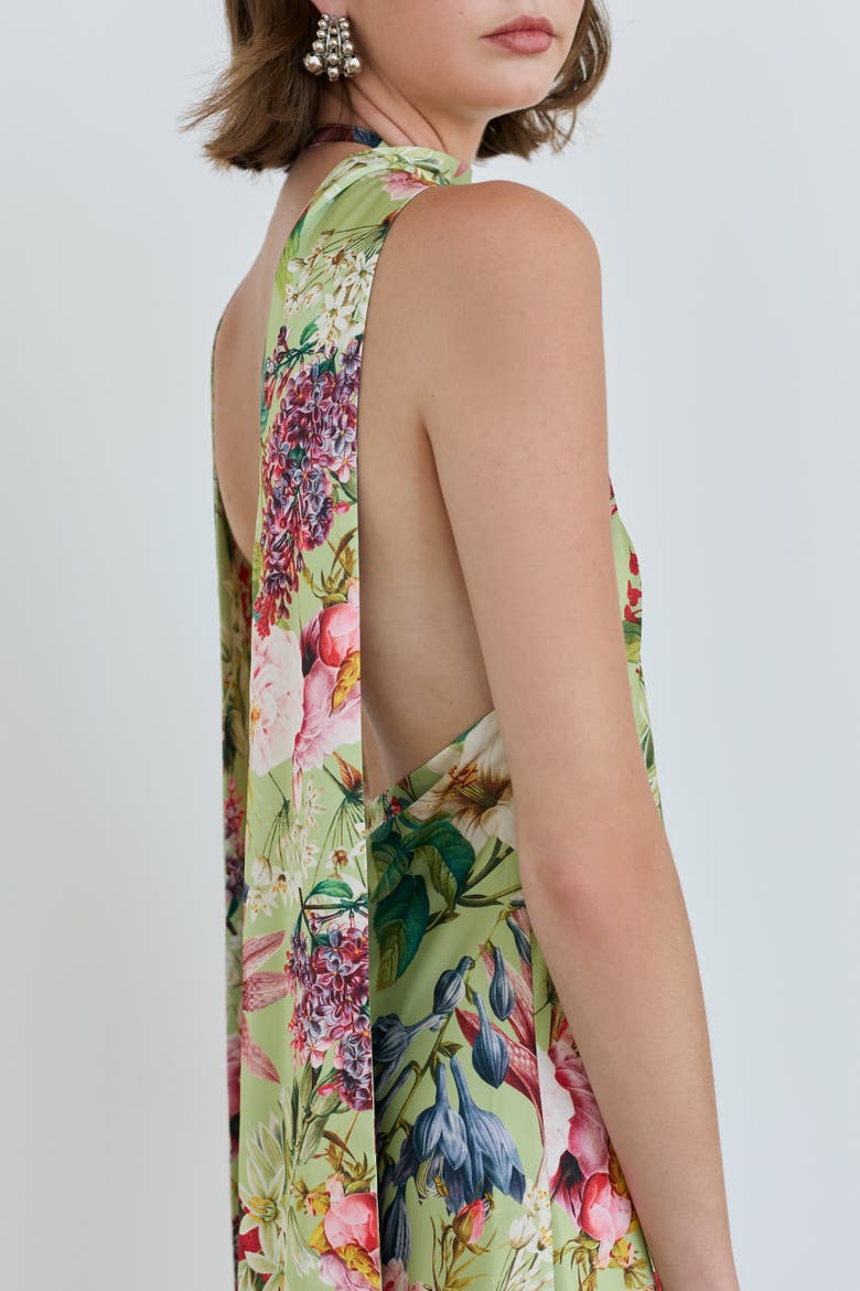 Maliya Feather Dress in Eden Tapestry, Alternate, color, Eden Tapestry