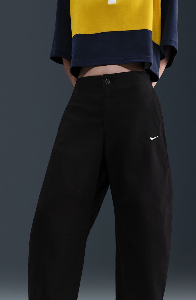 Nike Sportswear Street Barrel Leg Pants, Alternate, color, Black/ Sail