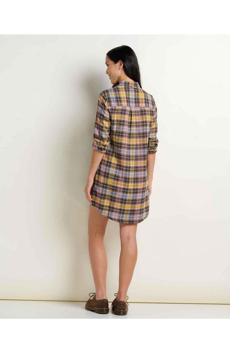 Toad & Co Re-Form Popover Long Sleeve Dress, Alternate, color, Chestnut Check