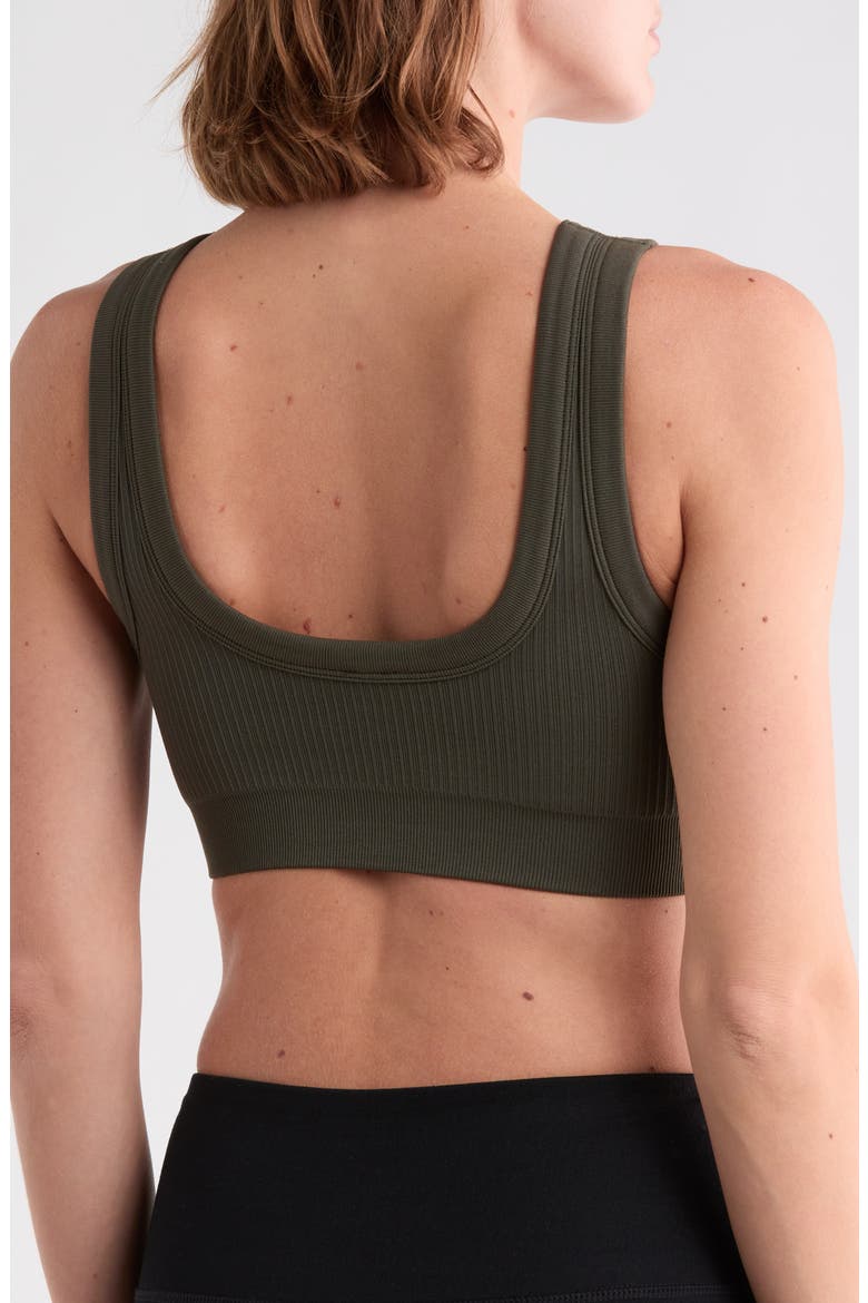 Seamless Square Neck Bra, Alternate, color, GREY HARBOR