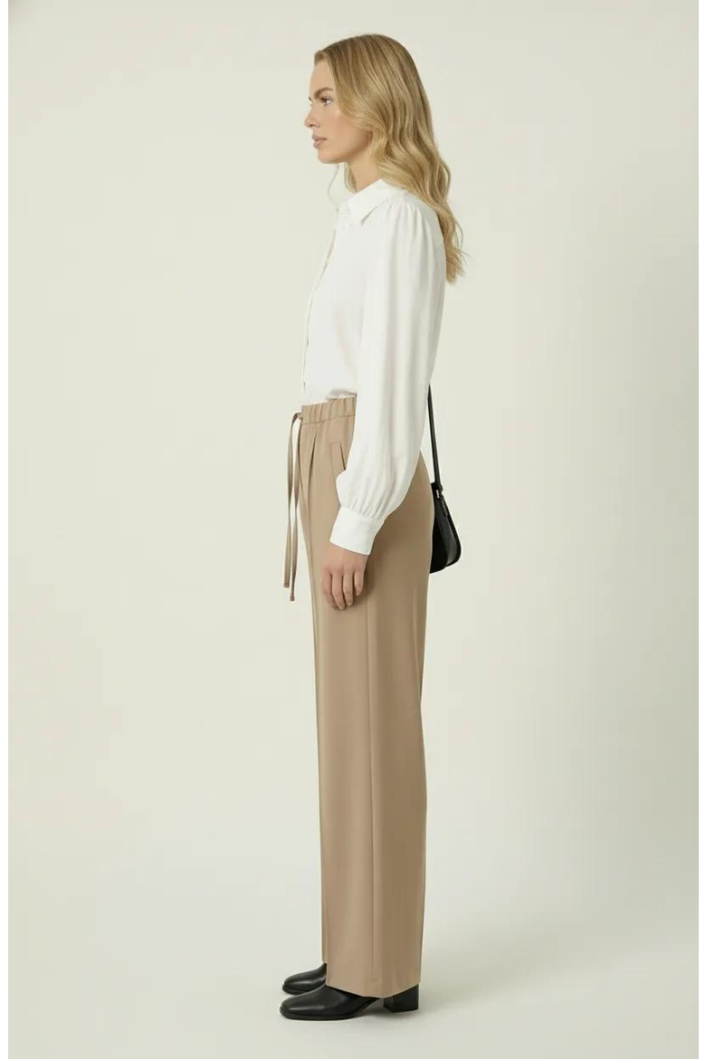Wide Leg Drawstring Trousers, Alternate, color, Khaki