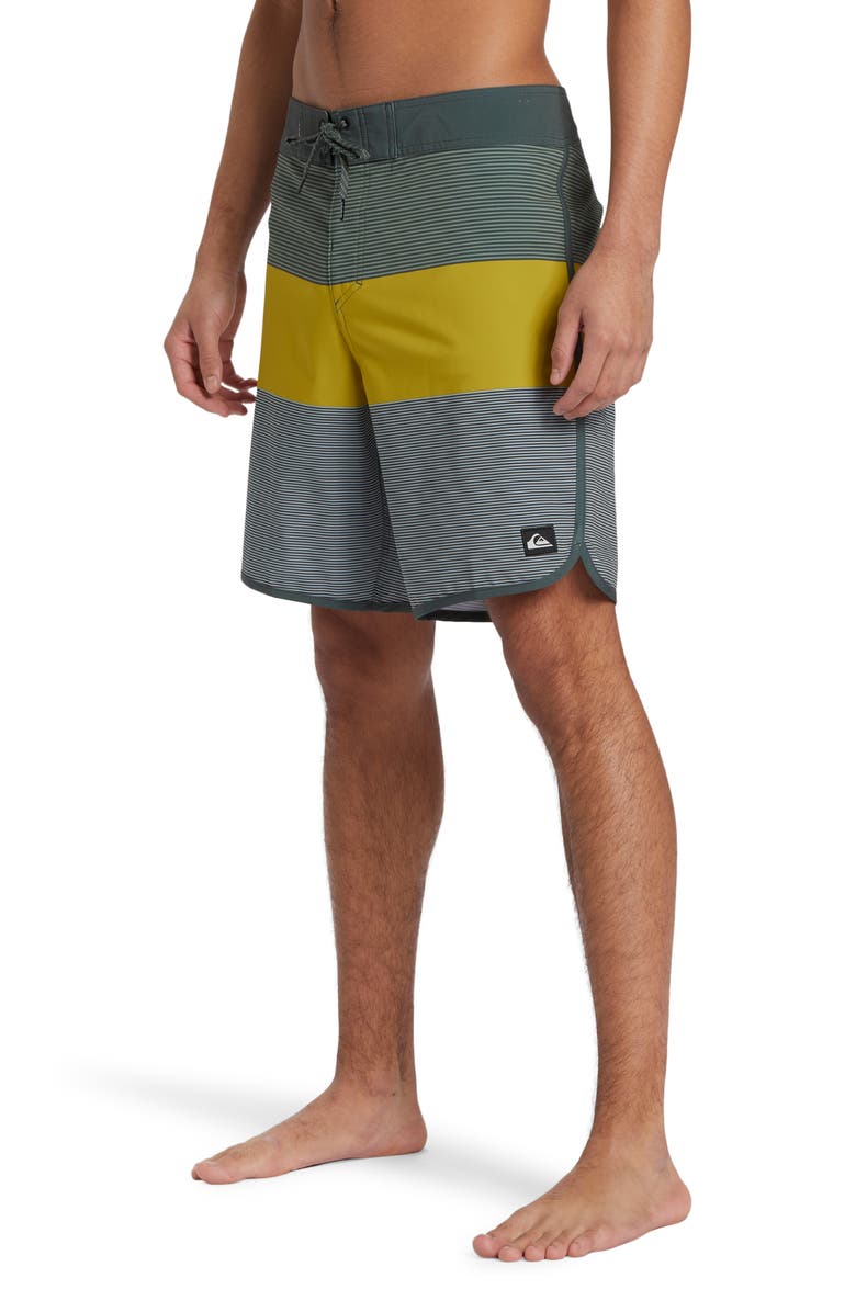 Quiksilver Surfsilk Tijuana Board Shorts, Alternate, color, Golden Olive Print