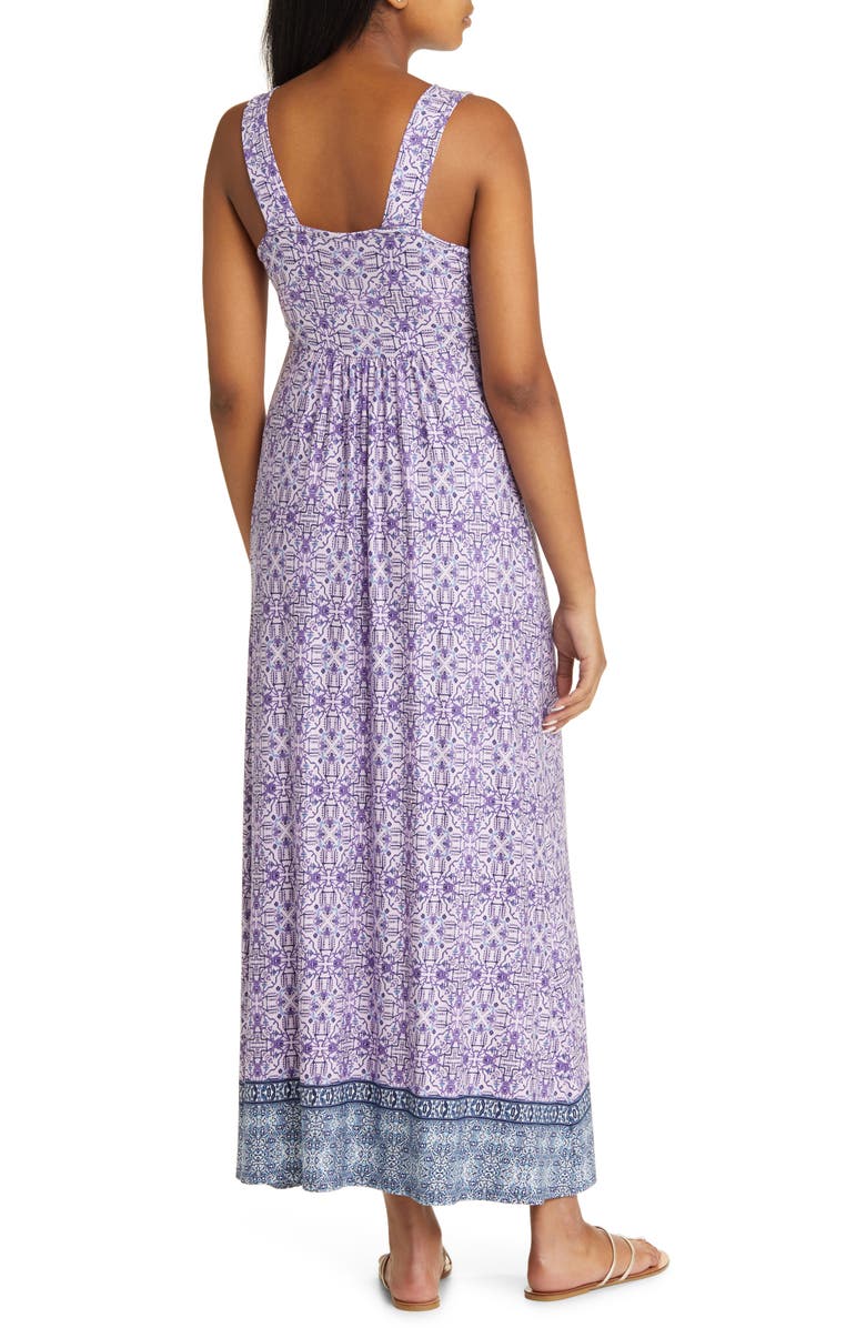 Loveappella Empire Waist Jersey Maxi Dress, Alternate, color,