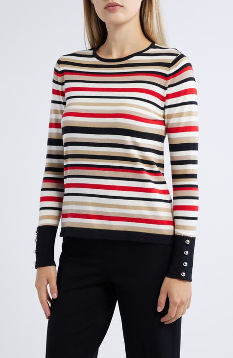 Ebony Stripe Pullover Sweatshirt