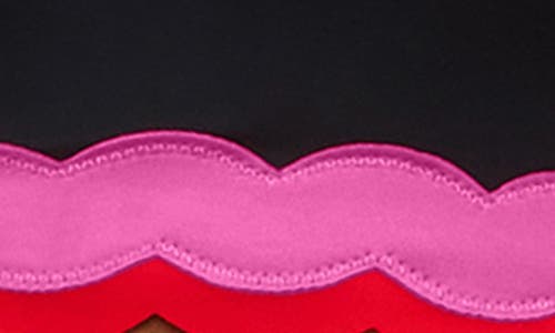 Beach Riot Marin Scallop Colorblock Bikini Top In Black