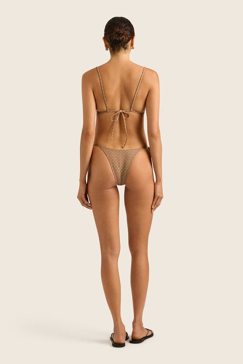 Hope And May Tilla String Triangle Bikini Print Top
