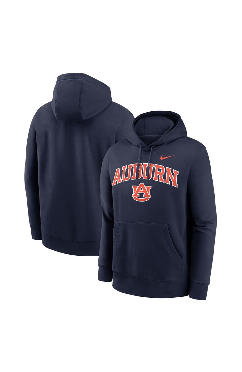 Nike Men's Nike Navy Auburn Tigers Club Fleece Arch Pullover Hoodie, Main, color, 