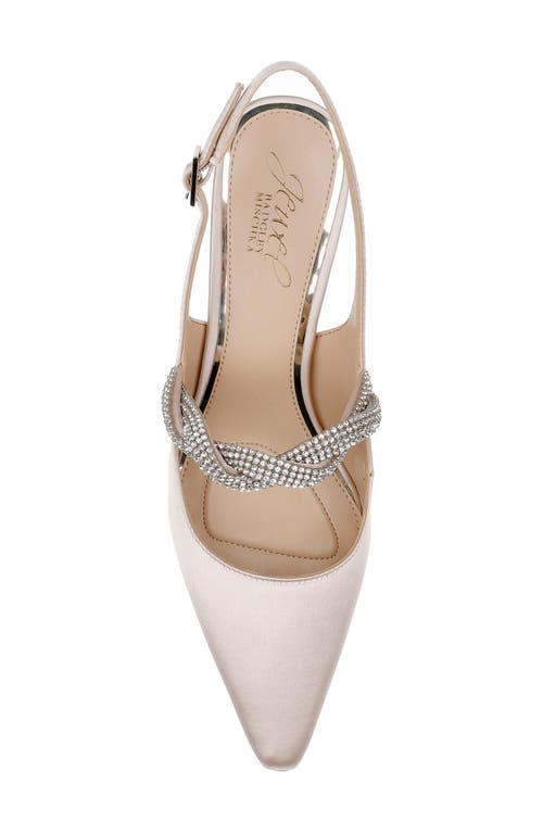 Jewel Badgley Mischka Women's Tierney Slingback Pumps In Champagne Satin