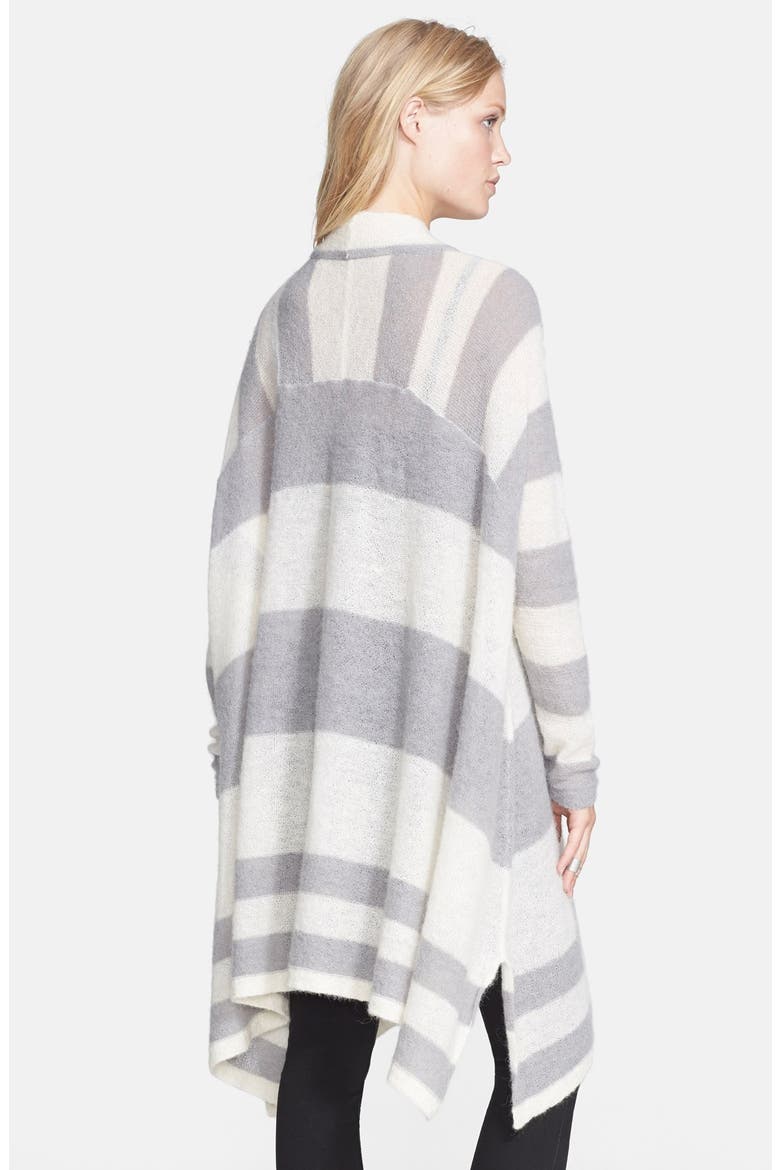 'Lafayette' Stripe Alpaca Blend Poncho, Alternate, color, CREAM/ GREY COMBO