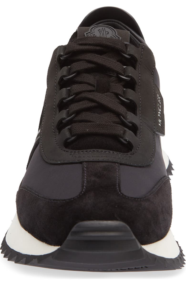 Moncler Pacey2 Suede & Nubuck Sneaker, Alternate, color, Black