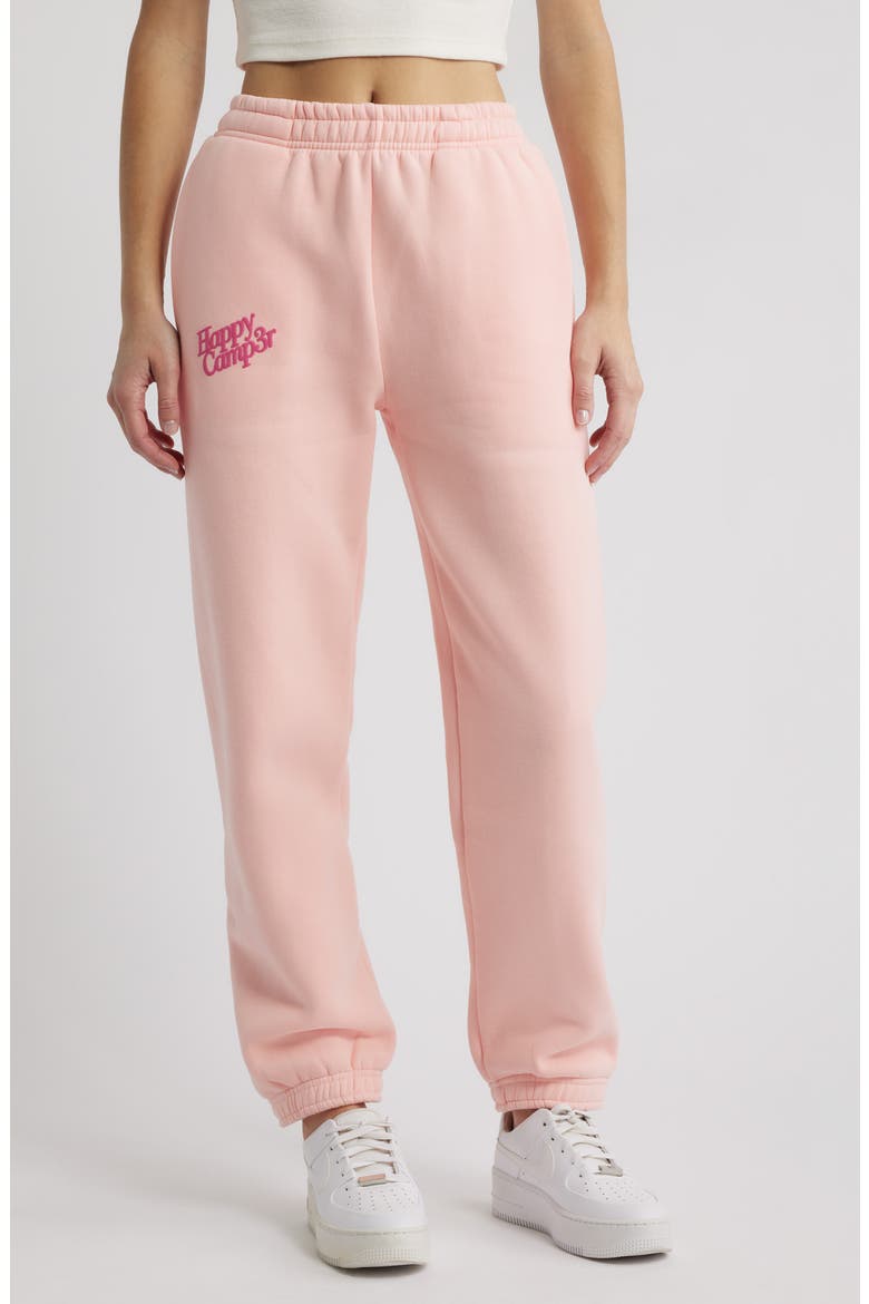 Puff Series Core Logo Cotton Blend Joggers, Main, color, SNOWY STRAWBERRY