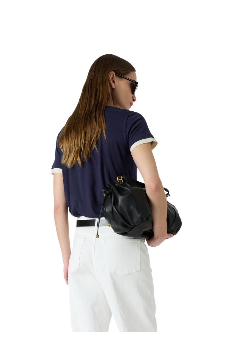 GERARD DAREL Mirabel Contrast Trim T-Shirt, Alternate, color, Navy Blue