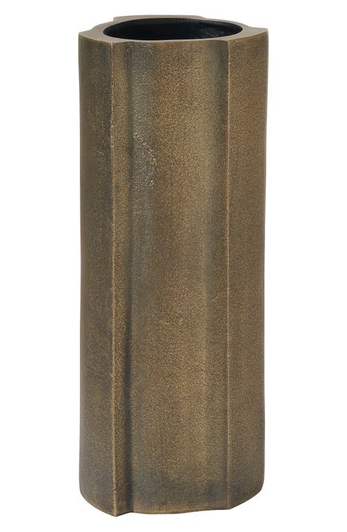 Renwil Brass Plated Vase In Yellow