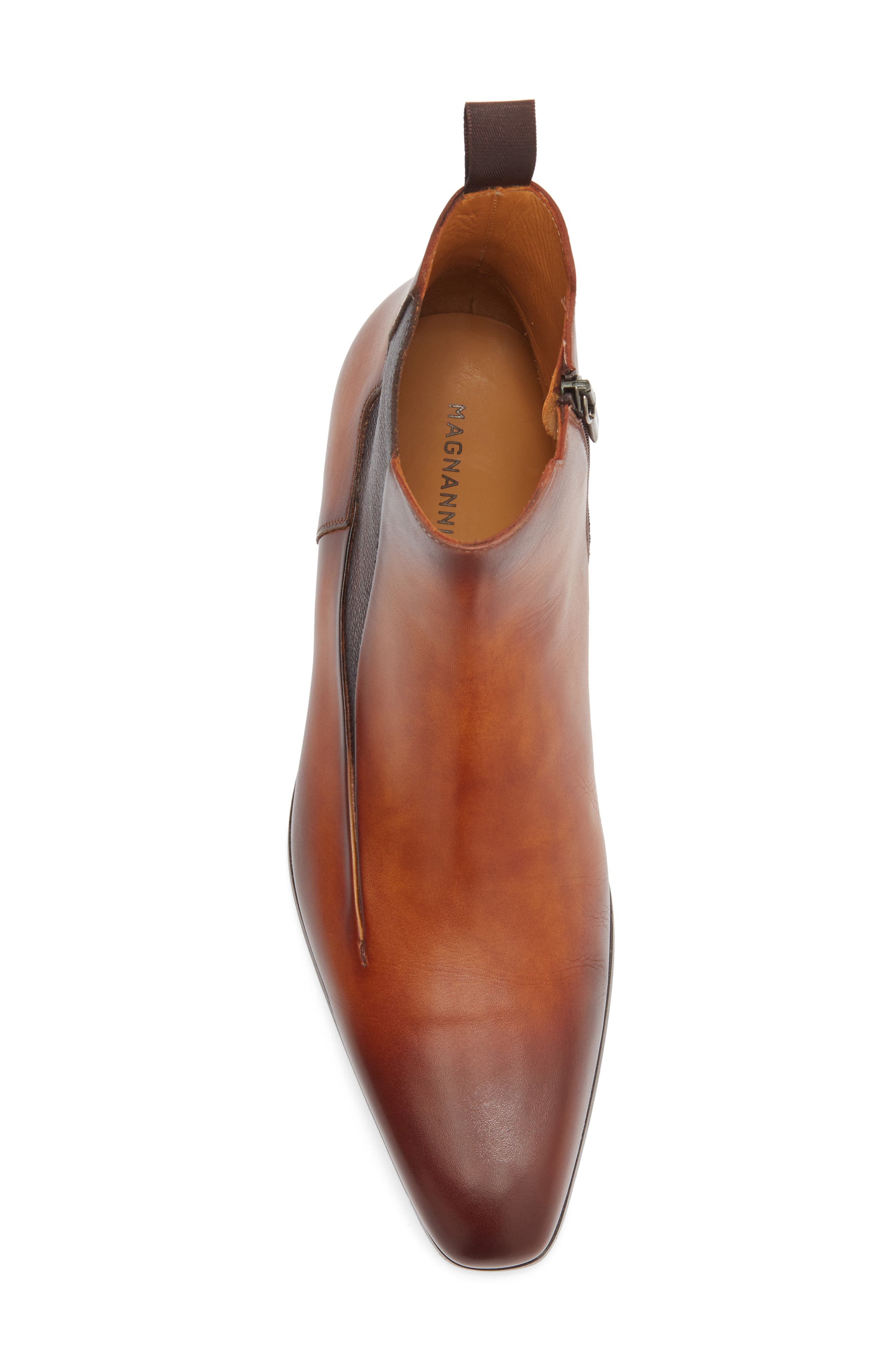 Magnanni Navaro Square Toe Boot, Alternate, color, Cuero
