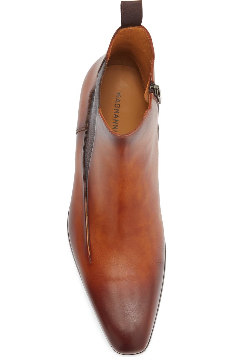 Magnanni Navaro Square Toe Boot, Alternate, color, Cuero