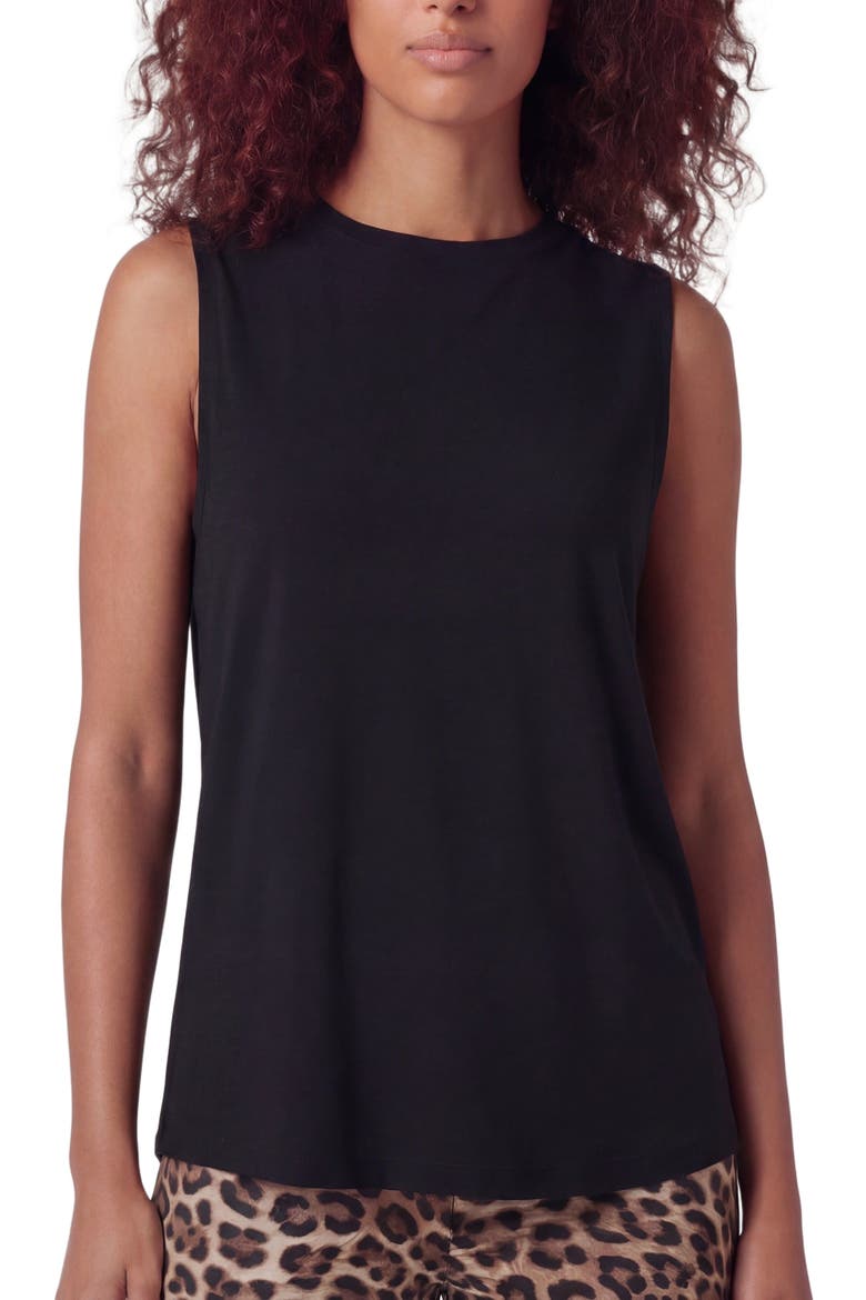 Womens Merino Wool Sleeveless Top, Alternate, color, BLACK