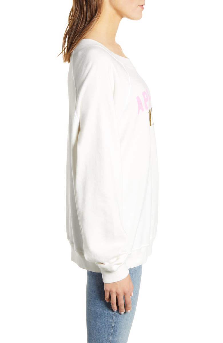 Wildfox Aprés Ski Kiss Me Cotton Sweatshirt, Alternate, color, 