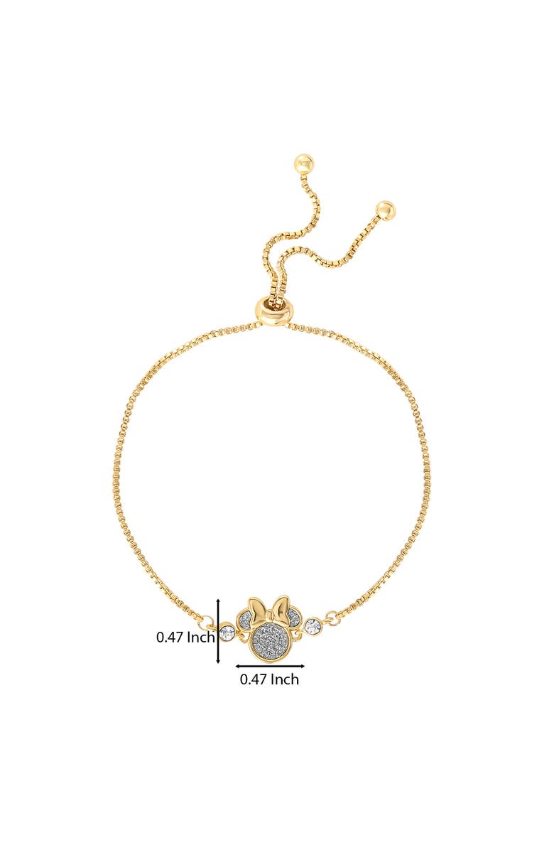 Disney Glitter Crystal Lariat Bracelet, Alternate, color, Gold