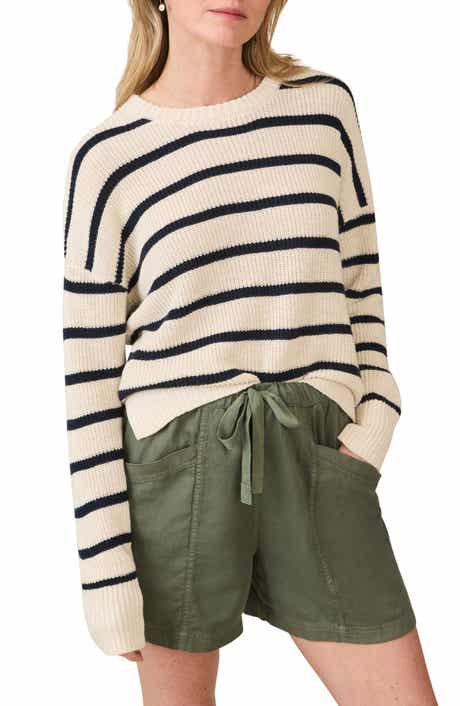 Faherty Miramar Stripe Linen & Cotton Sweater