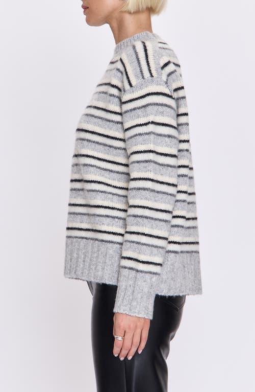 Pistola Hanna Crewneck Stripe Sweater In Neutral