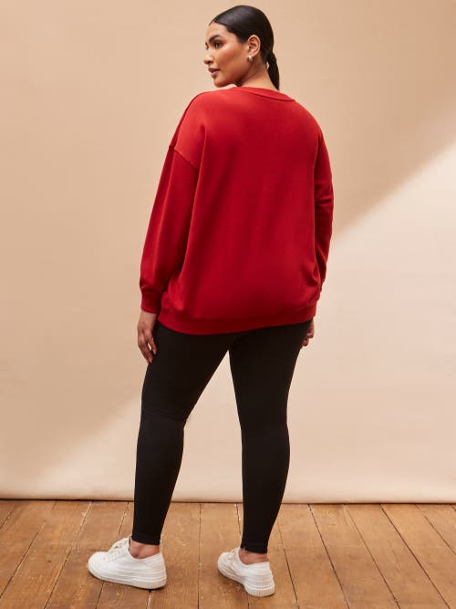 Live Unlimited Oversized Sweatshirt In Red