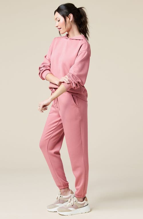 Shop Softies Athleisure Dreamtech Oversize Hoodie Lounge Set In Copper Rose