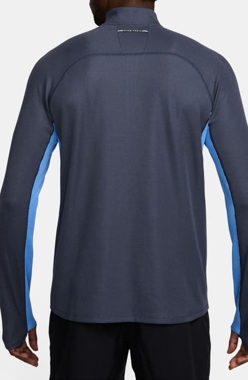 Nike Men's Trail Dri-fit 1/2-zip Mid Layer Top In Thunder Blue/university Blue
