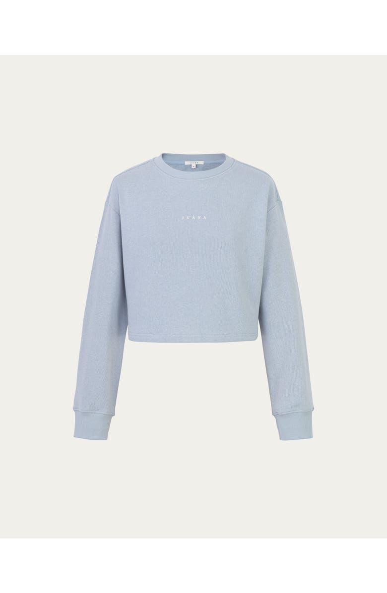 JUANA Off Hours Natural Crewneck Sweater, Alternate, color, Blue