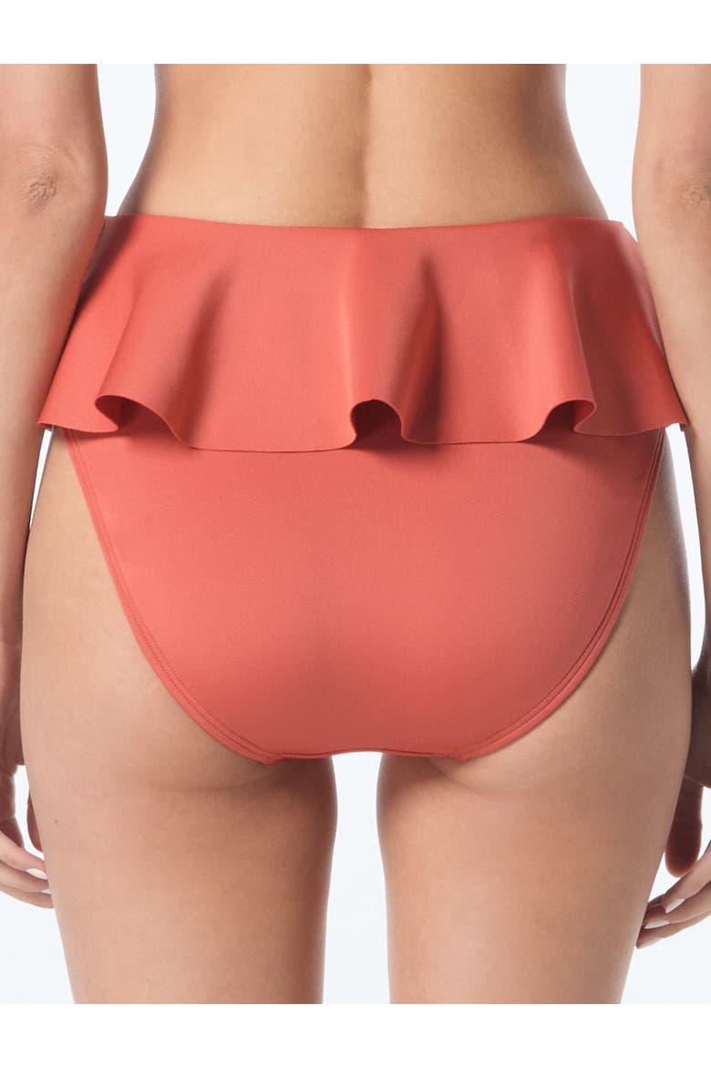 Scuba Knit Skirted Swim Bottom, Alternate, color, Cinnabar