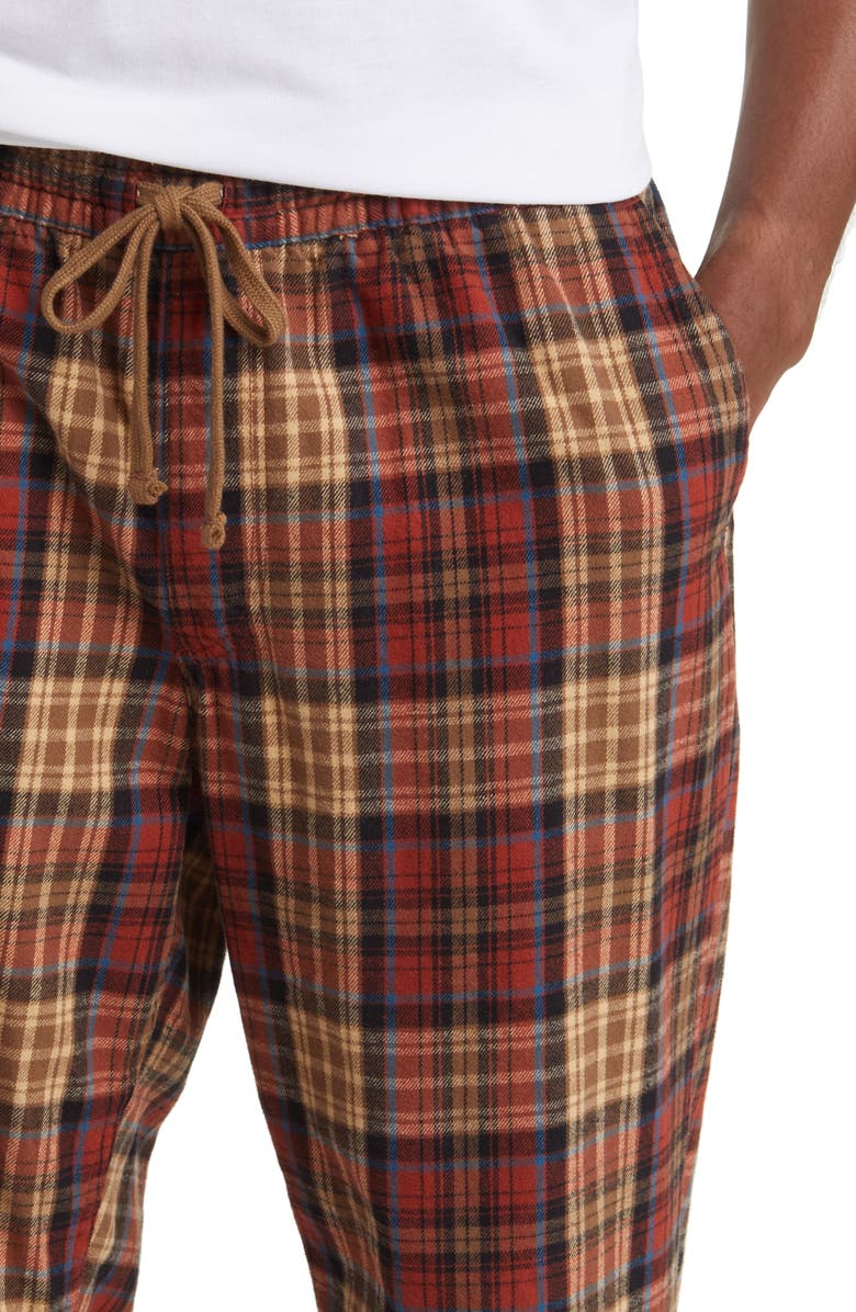 Vans Range Plaid Loose Tapered Flannel Pants, Alternate, color, 
