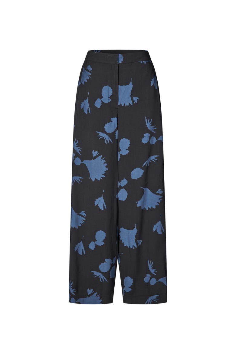Parwanas Wide Fit Printed Pants, Alternate, color, Gray Blue