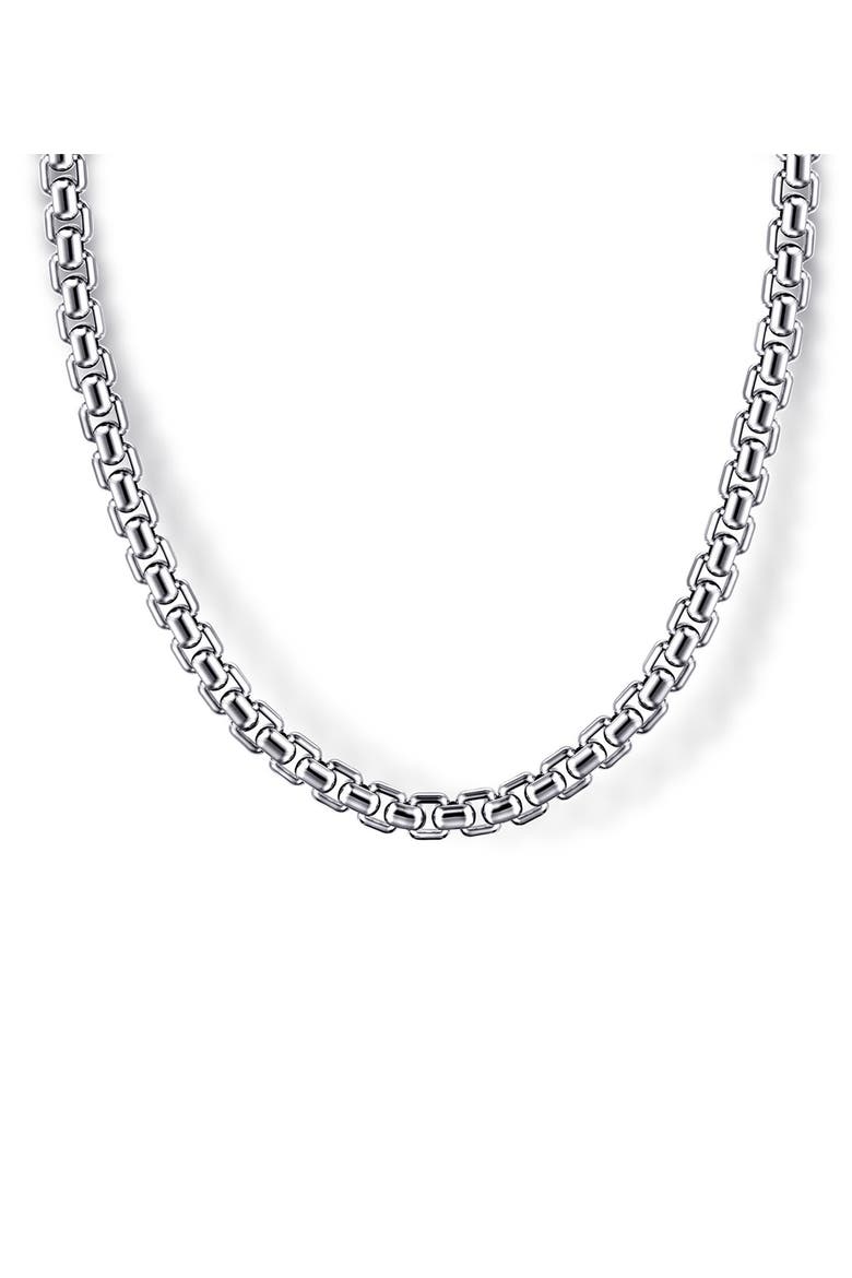 Men's Facets Sterling Silver Chain Necklace, Main, color, STERLING SILVER