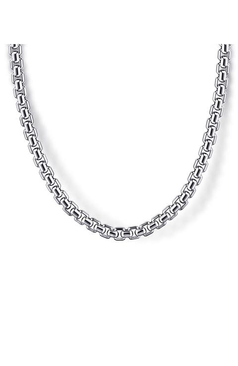 Men's Facets Sterling Silver Chain Necklace