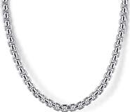 Gabriel & Co. Men's Facets Sterling Silver Chain Necklace