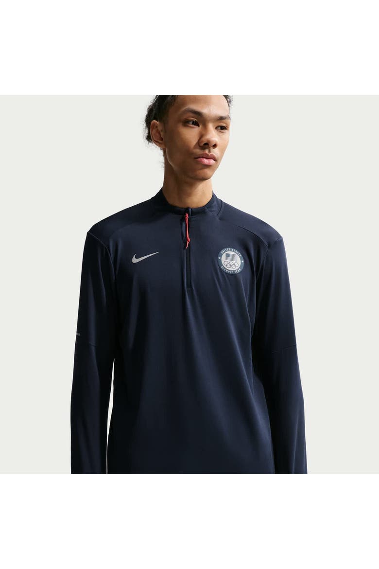 Men's Nike ACG  Navy Team USA Element Dri-FIT Half-Zip Pullover, Alternate, color, Navy