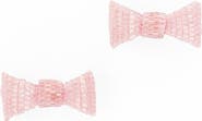 Deepa Gurnani Beaded Bow Stud Earrings