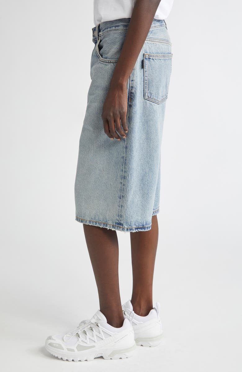 Haikure New Becky Wide Leg Denim Shorts, Alternate, color, Authentic Wash