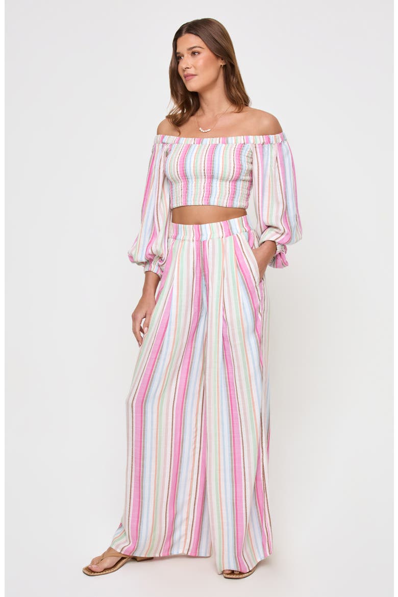 Palma Off-the-Shoulder Top, Alternate, color, SAN TROPEZ STRIPE