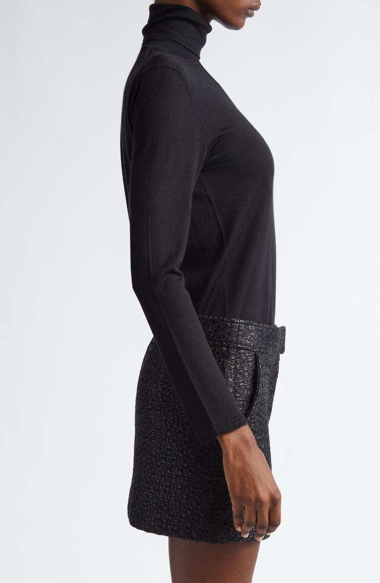 TOM FORD Fine Gauge Cashmere & Silk Turtleneck Sweater, Alternate, color, Lb999 Black
