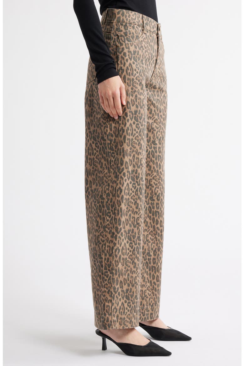 Gracie Skyrise Double Side Seam Wide Leg Jeans, Alternate, color, BROWN/ BLACK MULTI